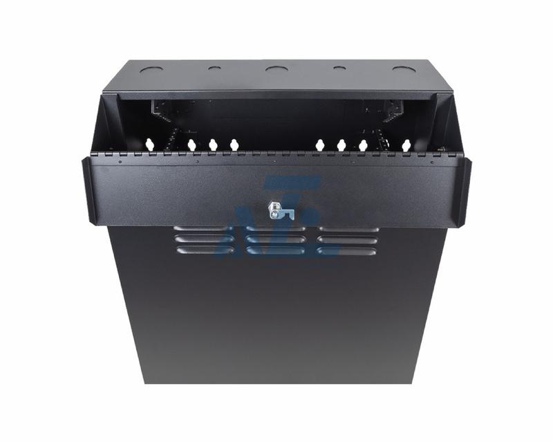 5U Vertical Wall Mount Rack Enclosure 36 Inch Switch Depth AZE